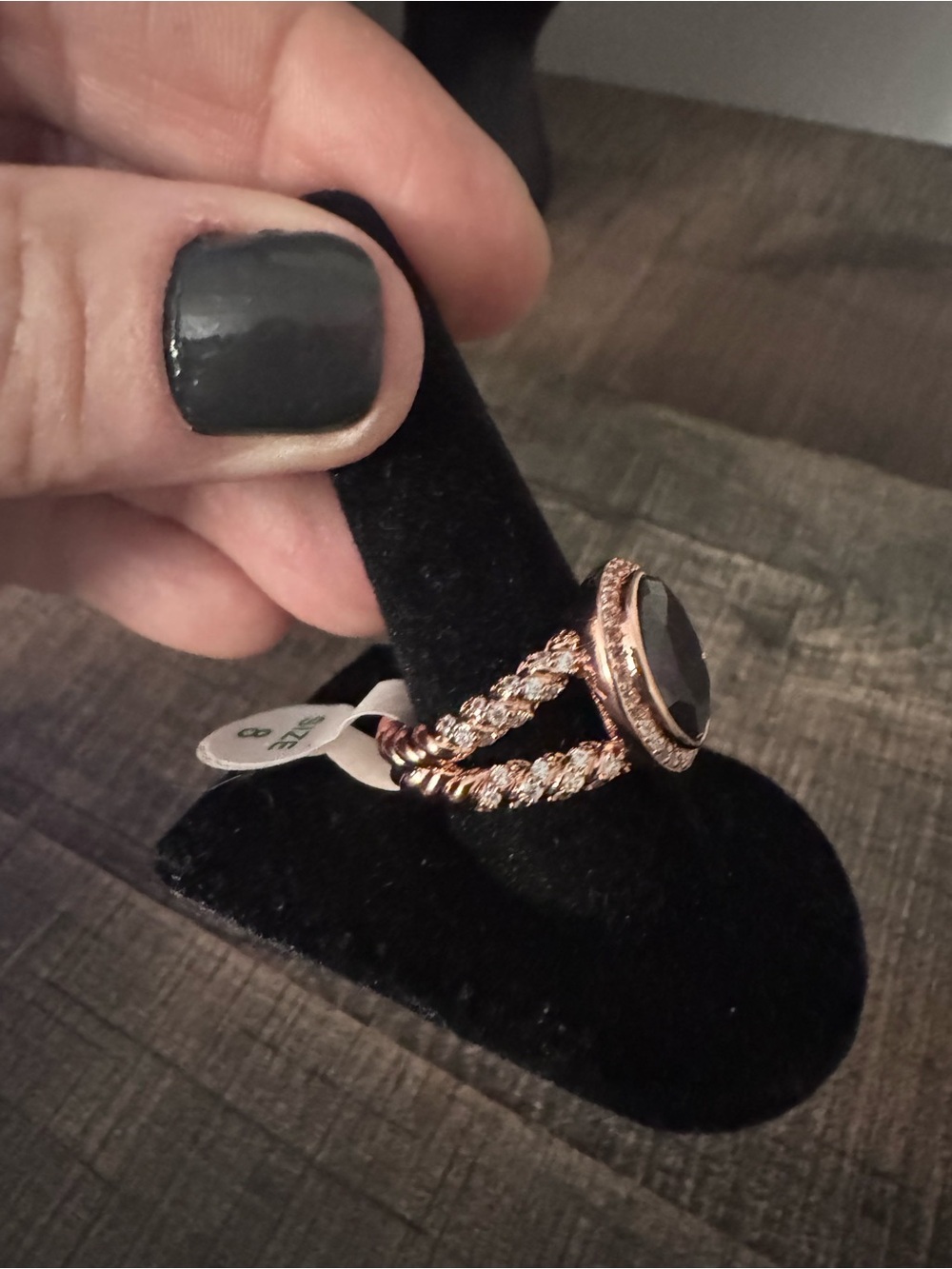 💜 Bomb Party Deep Purple Oval Statement Ring – Size 8